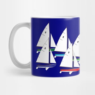 Town Class Sailboats Racing Mug